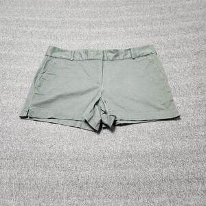 LOFT The Riviera Short Olive Green Flat Front Casual Womens Size 14
